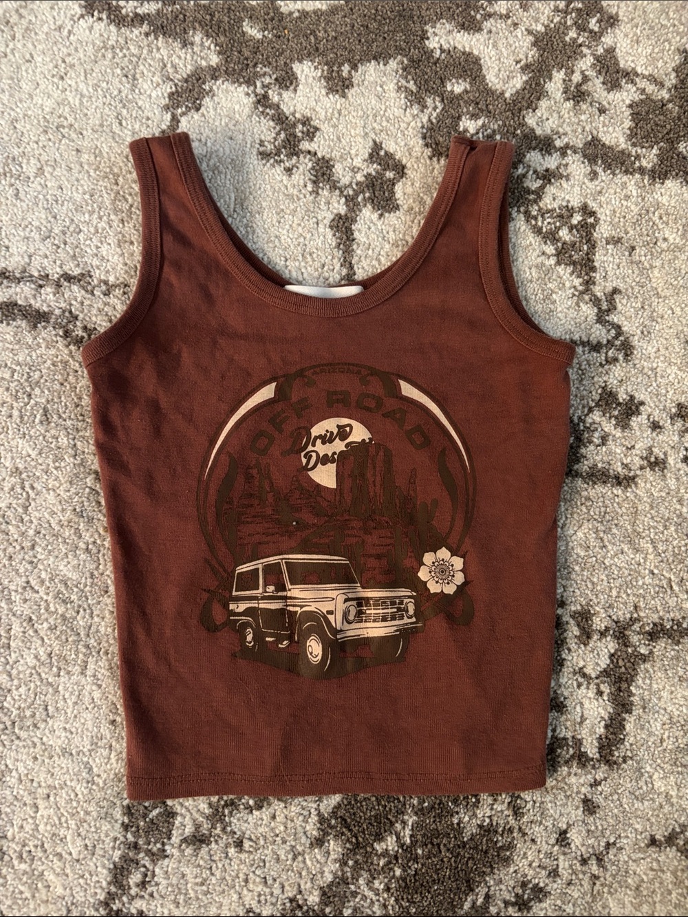 Obsessive love Women’s  Brown Off-Road Graphic Tank Top